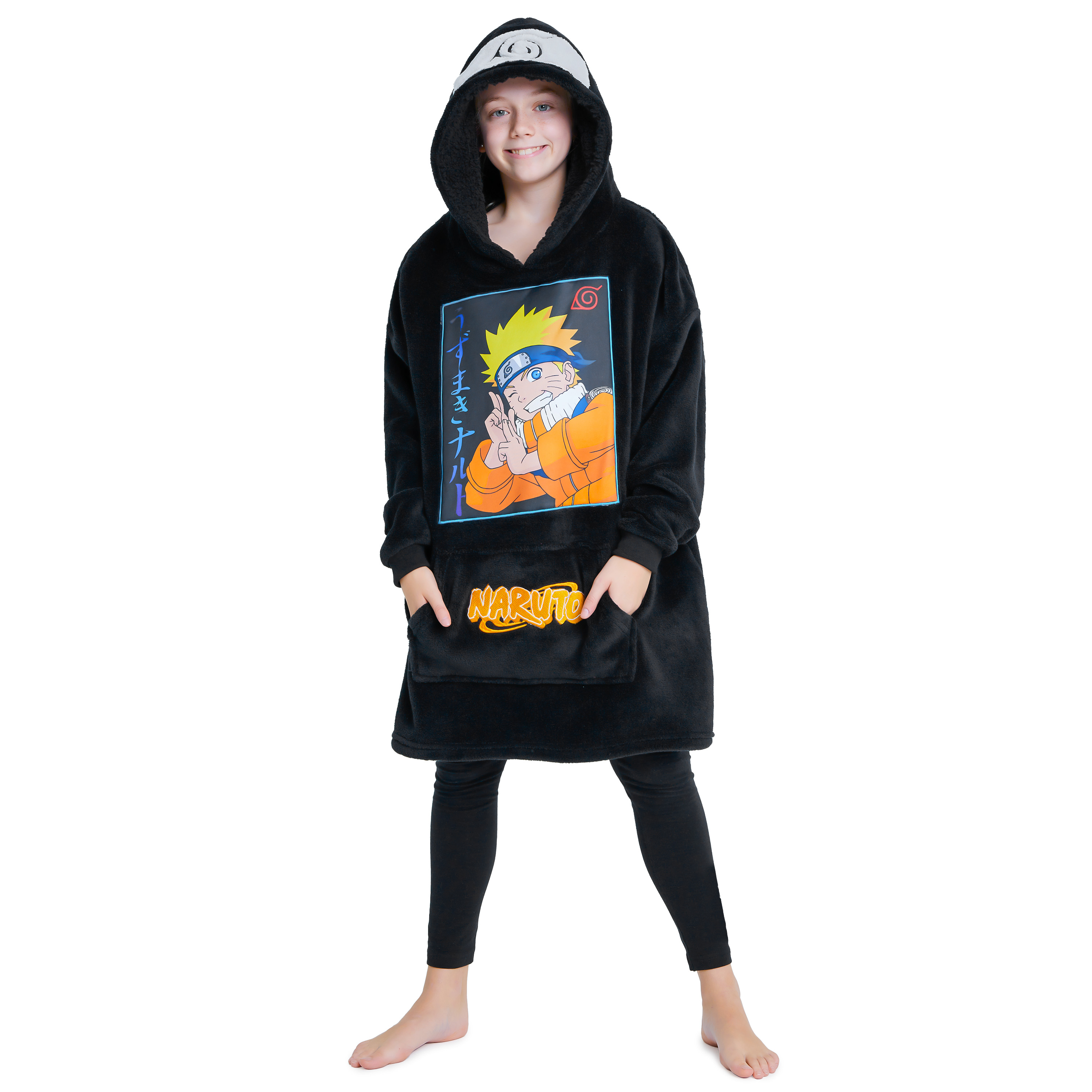 Naruto Oversized Hoodie Blanket for Kids, Anime Hoodie for Boys